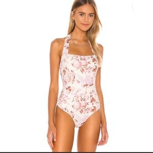 PAIGE Nola Floral Halter Bodysuit NWOT Size XS